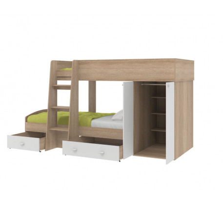Двухъярусная кровать для девочек Golden Kids-2, спальные места 200х90 см